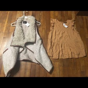 Buckle vest and matching shirt small